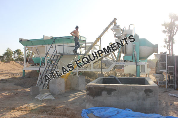 PORTABLE CONCRETE BATCH MIX PLANT IN MUNDRA