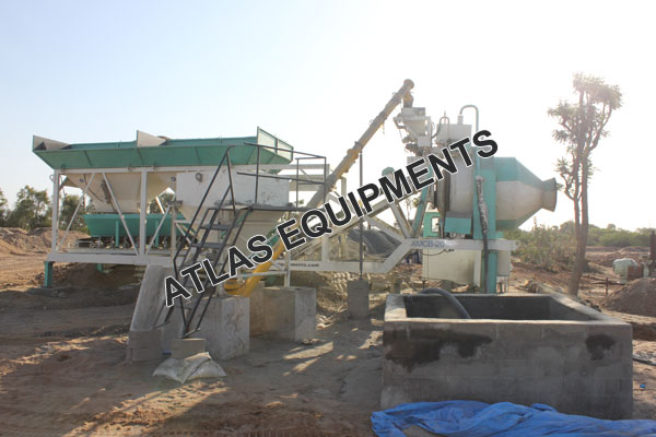 PORTABLE CONCRETE BATCH MIX PLANT IN MUNDRA