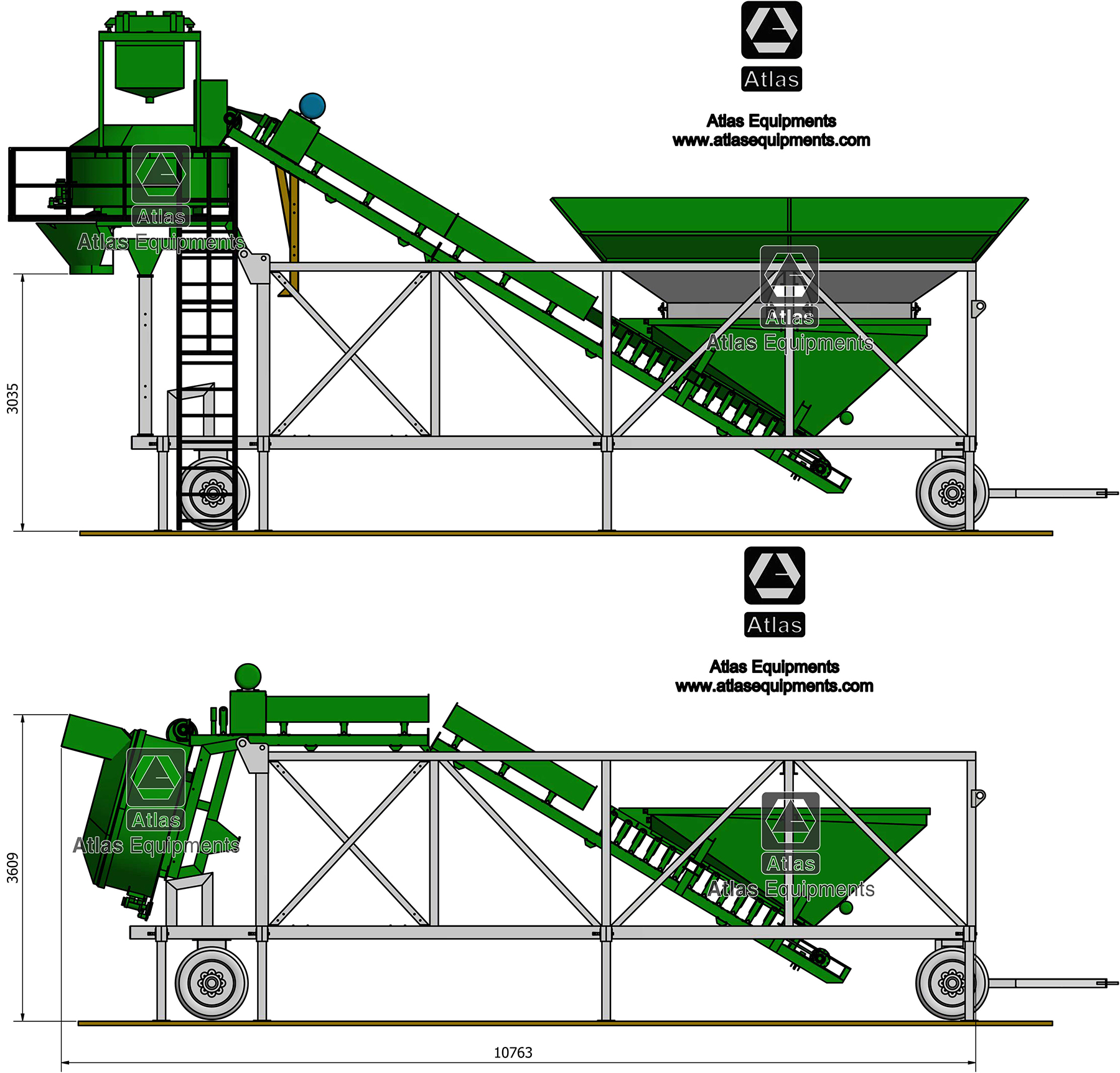 Portable Batch Mix Plant General Layout